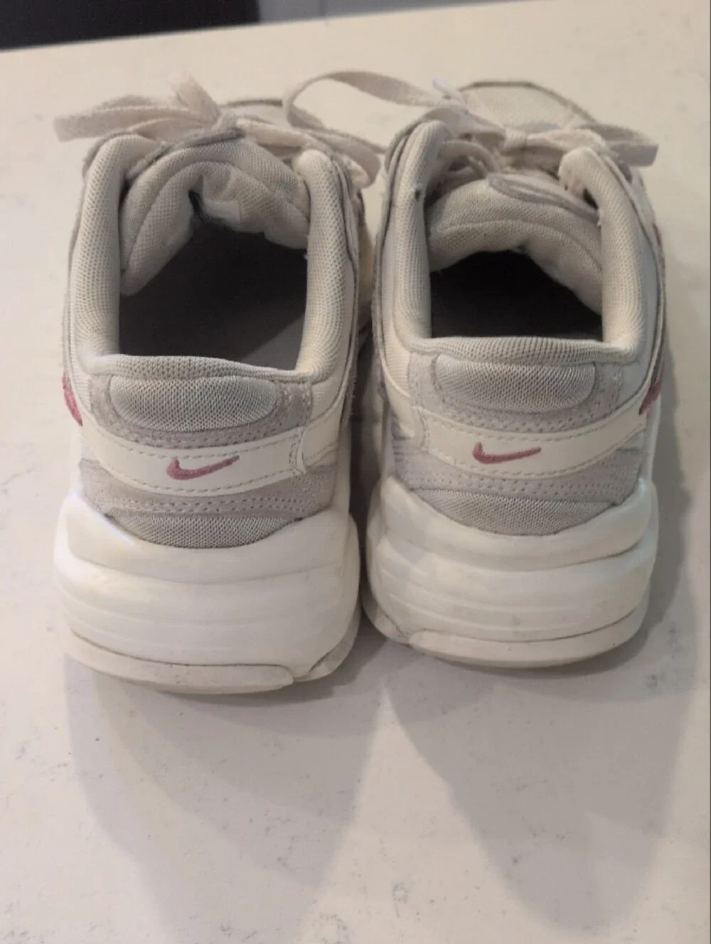 Nike Women’s Ivory and Pink Casual Sneakers